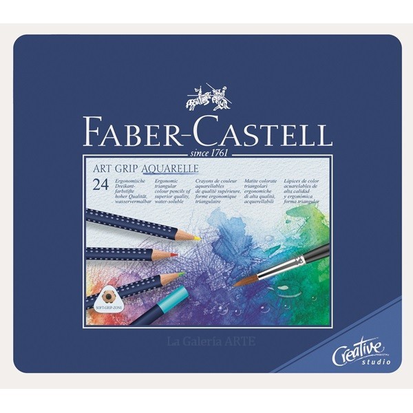 Estuche Metal 24 Lapices Acuarelables GoldFaber Aqua Faber-Castell