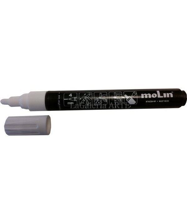 Rotulador Permanente Blanco 3mm MOLIN - La Galería del Arte